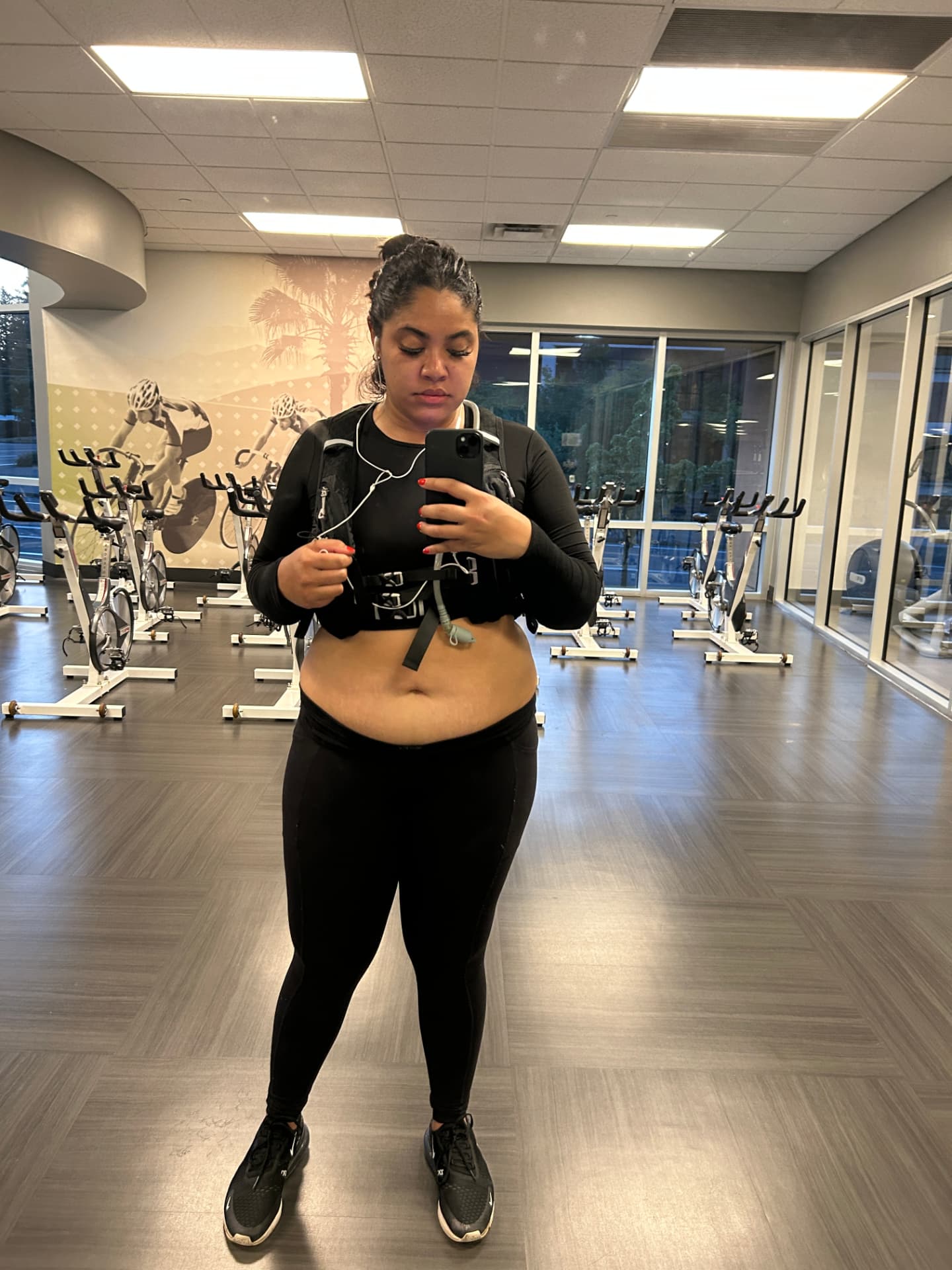 Ashley before her fitness transformation